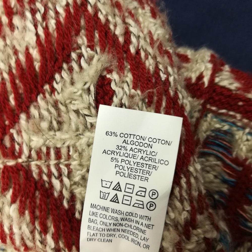 Lucky Brand Open Front Cardigan Tribal Aztec Southwestern Navajo Sweater $90 - Picture 7 of 10